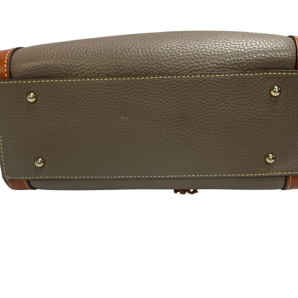 Dooney & Bourke Pebble Grain Elephant Gray and Brown Satchel Handbag 🐘 ❤️ - Picture 13 of 14